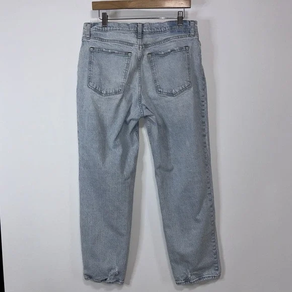 Abercrombie & Fitch 90s Straight Ultra High Rise Cotton Jeans Size 14 Short - Picture 7 of 9